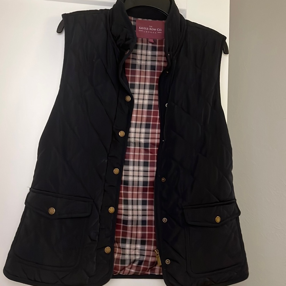Women’s quilted vest. Navy blue. Size large